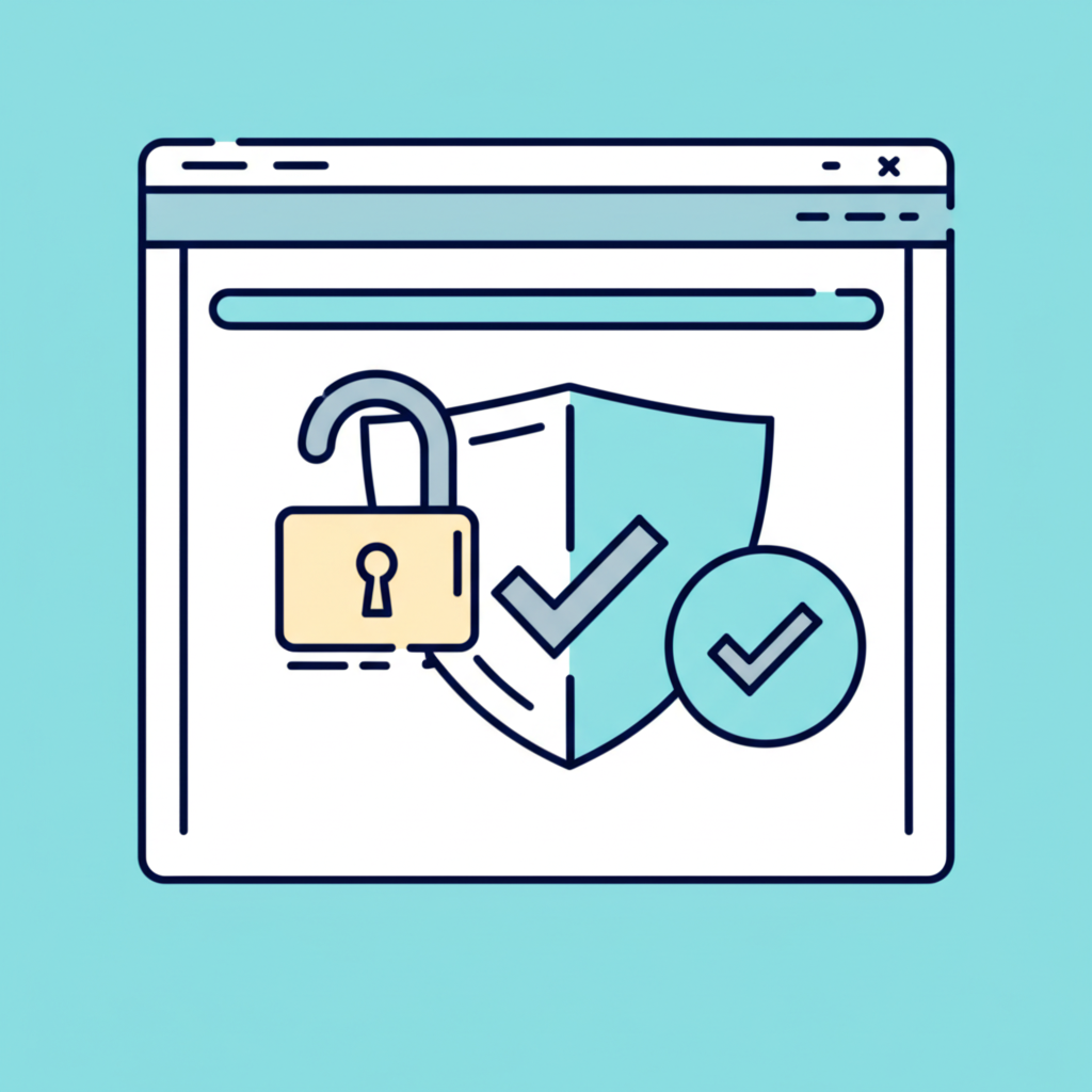 Illustration of a Windows PowerShell terminal with a lock icon being unlocked, representing fixing the execution policy setting