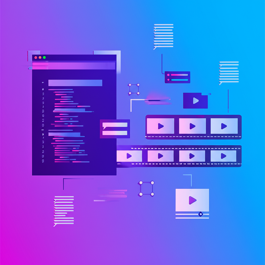 Code transforming into video frames — Remotion and Claude Code workflow